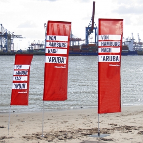 Beachflag 'Aruba' Druck(frisch)