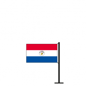 Tischflagge Paraguay Rückseite