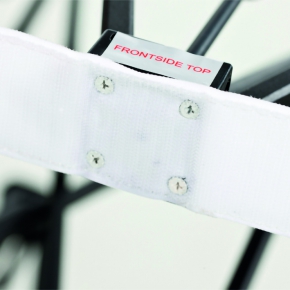 Pop-Up-Wall: Am System fixiertes Klett