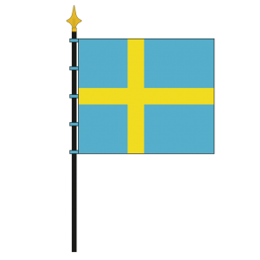 Zimmerfahne Schweden