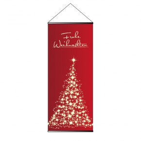 Deko-Banner mit dem Motiv: Leuchtender Weihnachtsbaum