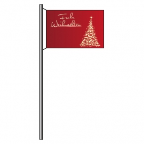 Hissflagge mit dem Motiv: Leuchtender Weihnachtsbaum