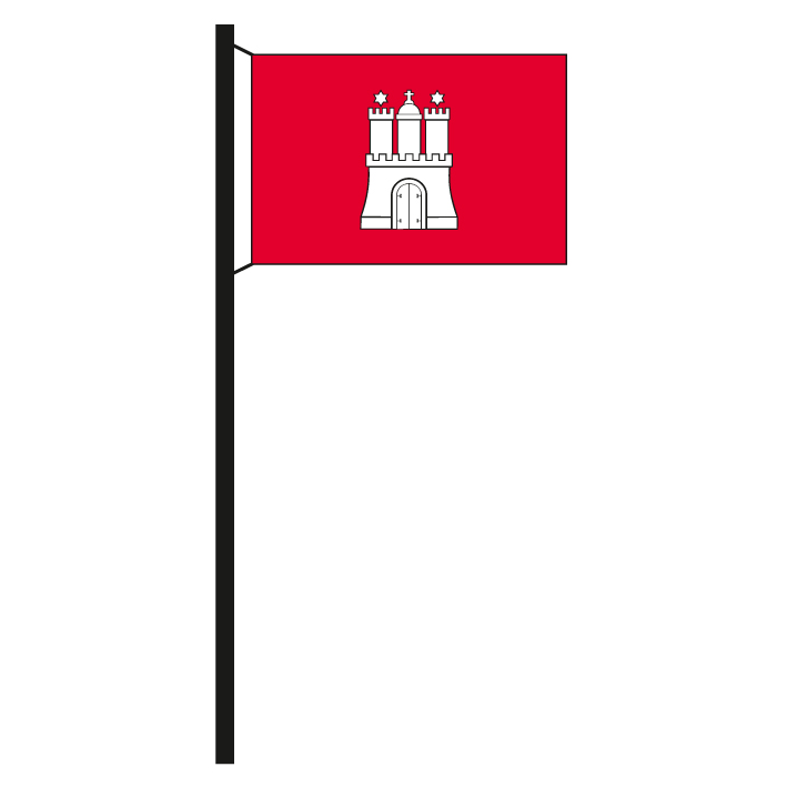 Flagge Fahne Hamburg Hissflagge 150 x 250 cm 