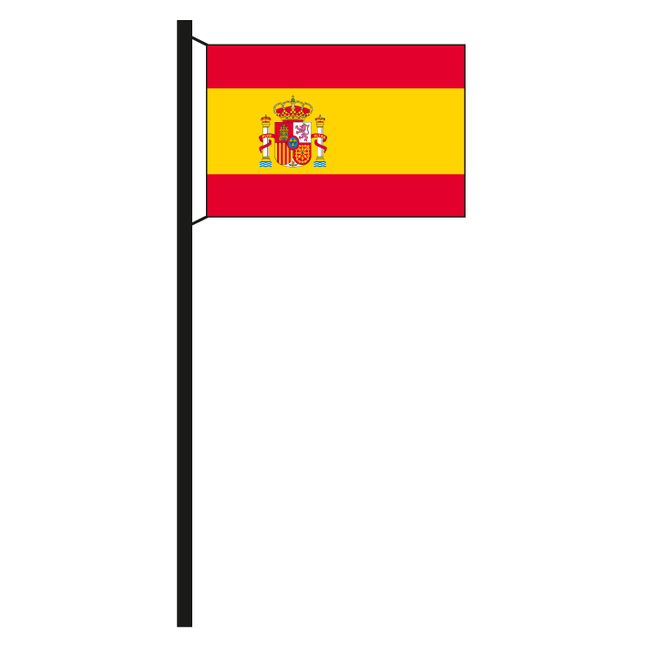 Flagge Spanien mit Wappen 110 g/m² ca 100 x 150 cm 