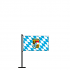 Tischflagge Bayernraute mit Wappen