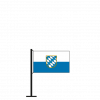 Bayern Streifenflagge mit Landessymbol