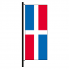 Hisshochflagge Dominikanische Republik ohne Wappen