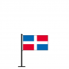Tischflagge Dominikanische Republik ohne Wappen