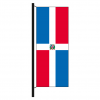 Hisshochflagge Dominikanische Republik mit Wappen