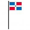 Hissflagge Dominikanische Republik mit Wappen