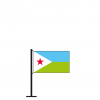 Tischflagge Dschibuti