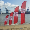 Beachflag schräge Unterkante