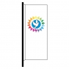 Hisshochflagge. Motiv: Friedensflagge