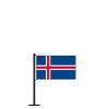 Tischflagge Island