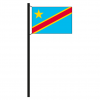 Hissflagge Demokratische Republik Kongo