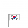 Tischflagge Südkorea
