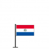 Tischflagge Paraguay Vordeseite