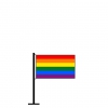 Tischflagge mit Motiv: Regenbogenflagge