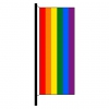 Hisshochflagge. Motiv: Regenbogenflagge