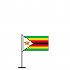 Tischflagge Simbabwe