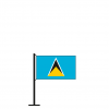 Tischflagge St. Lucia