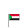 Tischflagge Sudan