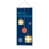 Deko-Banner mit dem Motiv: X-mas in Blau