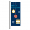 Hisshochflagge mit dem Motiv: X-mas in Blau